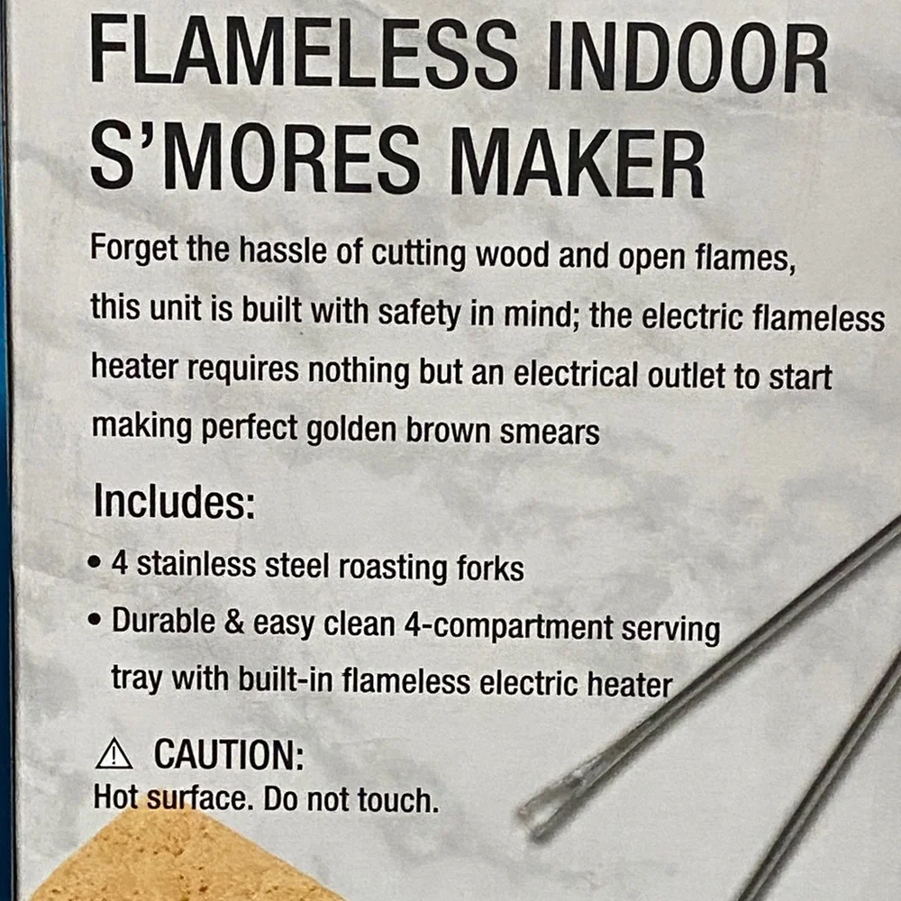 Brookstone Flameless Indoor S'mores Maker - Gray and White